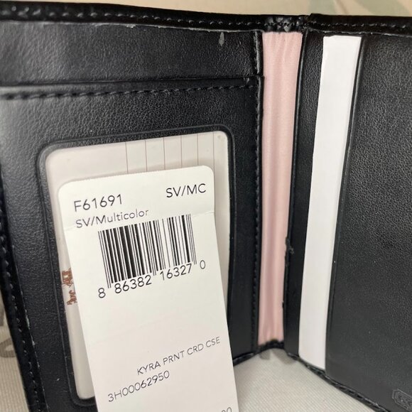 Coach Kyra Floral Poppy Wallet Card Case Bifold NWT - Picture 5 of 9